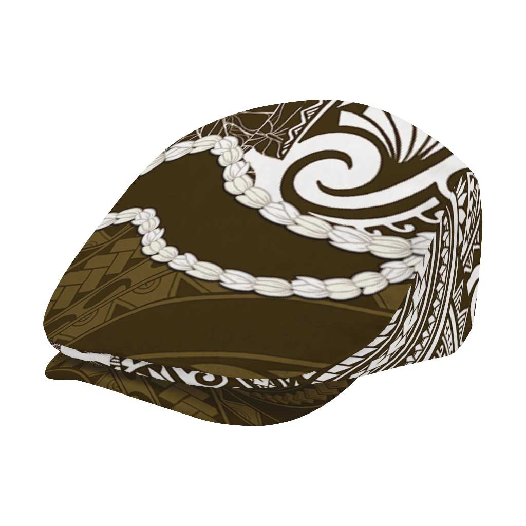Aloha Hawaii Kalo Pikake Lei Jeff Hat Chest Tattoo Gold Hawaiian Pattern