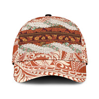 Aloha Hawaii Mikioi Lei Classic Cap Cattail Red Tropical Flower Pattern - Polynesian Pride