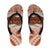 Aloha Hawaii Mikioi Lei Flip Flops Cattail Red Tropical Flower Pattern - Polynesian Pride