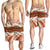 Aloha Hawaii Mikioi Lei Shorts for Men Cattail Red Tropical Flower Pattern - Polynesian Pride