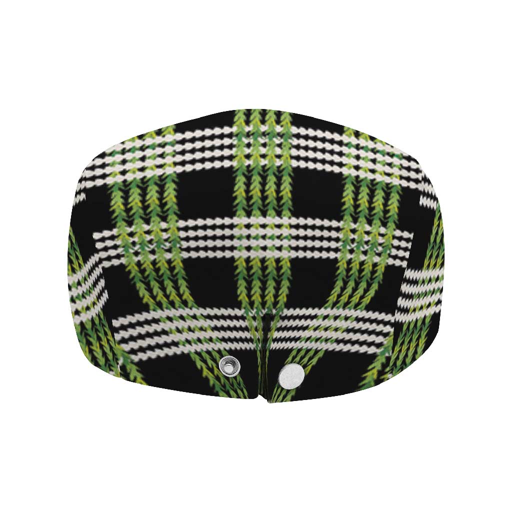 Aloha Hawaii Pakalana Pikake Lei Jeff Hat Palaka Inspired Hawaiian-plaid Black