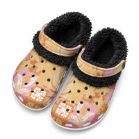 Aloha Hawaii Quilt Floral Patchwork Style Fleece Clogs LT14 Multicolor - Polynesian Pride