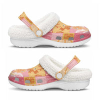 Aloha Hawaii Quilt Floral Patchwork Style Fleece Clogs LT14 - Polynesian Pride