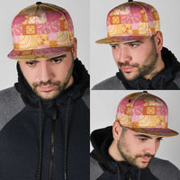 Aloha Hawaii Quilt Floral Patchwork Style Snapback Cap