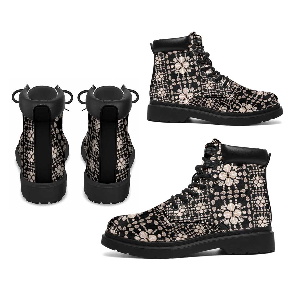 Aloha Hawaii Shell Quilt All Season Boots Seamless Style - Polynesian Pride