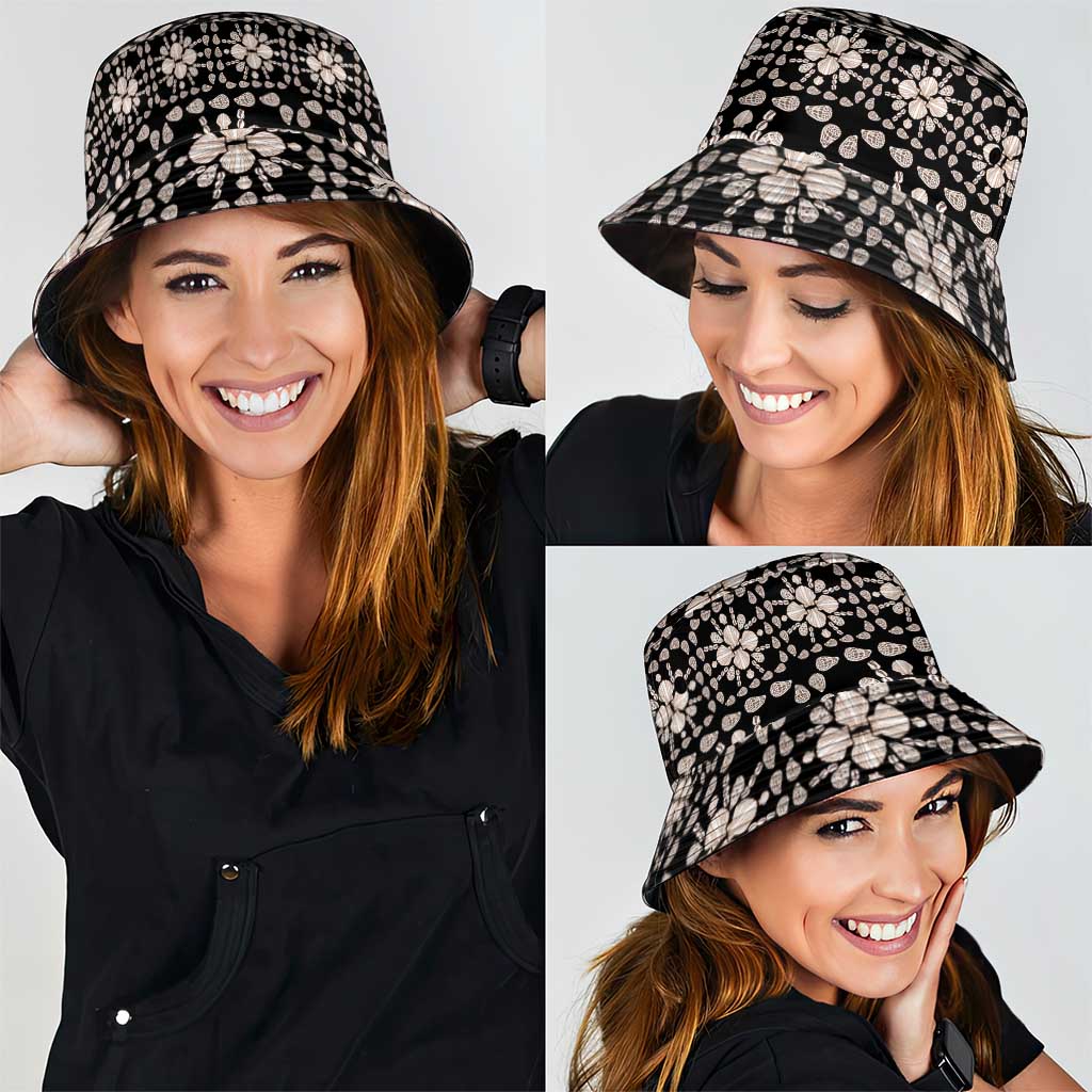 Aloha Hawaii Shell Quilt Bucket Hat Seamless Style - Polynesian Pride