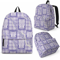 Aloha Hawaii Tiki Palaka Motifs Backpack Honohono Lei Purple Elegant Vibes LT14 - Polynesian Pride
