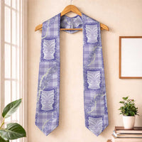 Aloha Hawaii Tiki Palaka Motifs Graduation Stole Honohono Lei Purple Elegant Vibes LT14 One Size Purple - Polynesian Pride