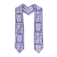 Aloha Hawaii Tiki Palaka Motifs Graduation Stole Honohono Lei Purple Elegant Vibes LT14 - Polynesian Pride