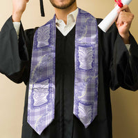Aloha Hawaii Tiki Palaka Motifs Graduation Stole Honohono Lei Purple Elegant Vibes LT14 - Polynesian Pride