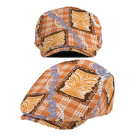 Aloha Hawaii Tiki Palaka Motifs Jeff Hat Honohono Lei Orange Elegant Vibes LT14 - Polynesian Pride