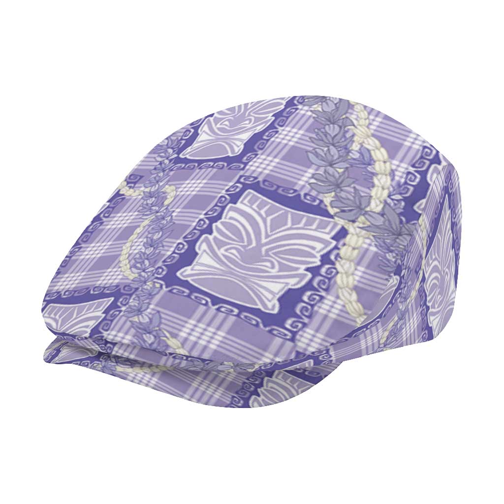 Aloha Hawaii Tiki Palaka Motifs Jeff Hat Honohono Lei Purple Elegant Vibes LT14 - Polynesian Pride