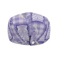 Aloha Hawaii Tiki Palaka Motifs Jeff Hat Honohono Lei Purple Elegant Vibes LT14 - Polynesian Pride
