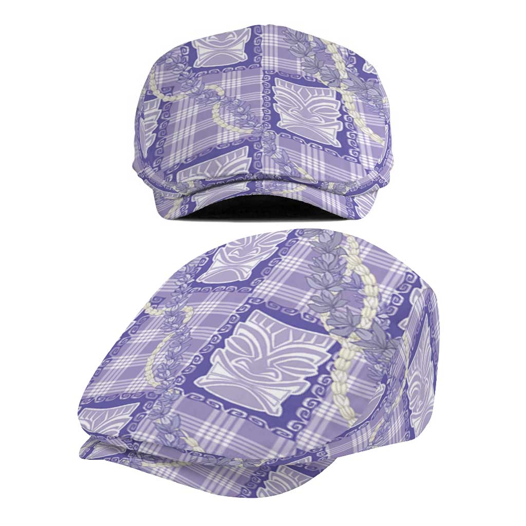 Aloha Hawaii Tiki Palaka Motifs Jeff Hat Honohono Lei Purple Elegant Vibes LT14 - Polynesian Pride