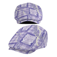 Aloha Hawaii Tiki Palaka Motifs Jeff Hat Honohono Lei Purple Elegant Vibes LT14 - Polynesian Pride