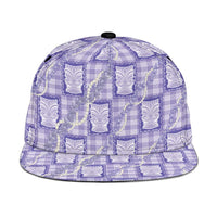 Aloha Hawaii Tiki Palaka Motifs Snapback Cap Honohono Lei Purple Elegant Vibes LT14 One Size Purple - Polynesian Pride