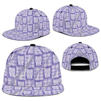 Aloha Hawaii Tiki Palaka Motifs Snapback Cap Honohono Lei Purple Elegant Vibes LT14 - Polynesian Pride