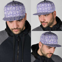Aloha Hawaii Tiki Palaka Motifs Snapback Cap Honohono Lei Purple Elegant Vibes LT14 - Polynesian Pride