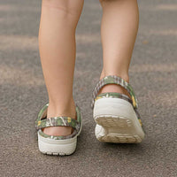 Aloha Puakenikeni Anthurium Pikake Lei Clogs Shoes Chocolate Hawaiian Palaka Pattern