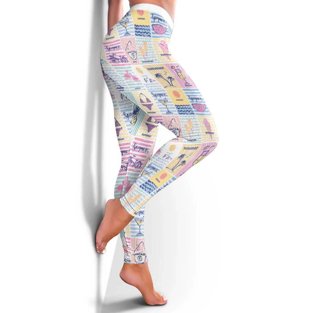 Aloha Summer Posters Grunge Textures Leggings