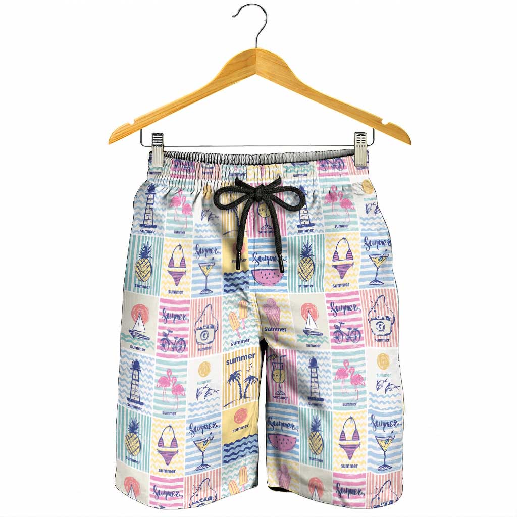 Aloha Summer Posters Grunge Textures Shorts for Men
