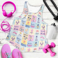 Aloha Summer Posters Grunge Textures Women Racerback Tank