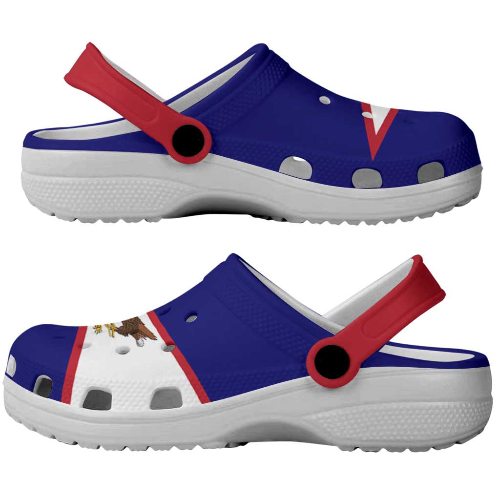 American Samoa Clogs Shoes Heritage Palette Flag-Inspired - Polynesian Pride