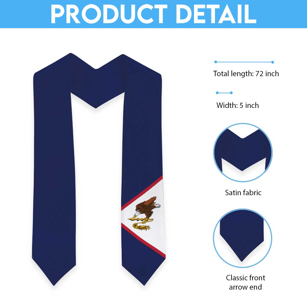 American Samoa Graduation Stole Flag Style