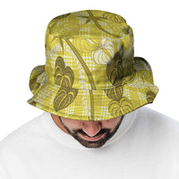 Anthurium Pikake Ti Leaf Palaka Bucket Hat Yellow Version