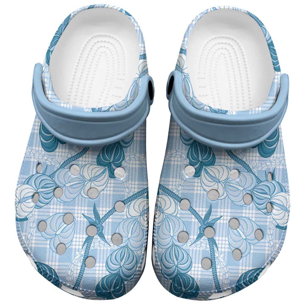 Anthurium Pikake Ti Leaf Palaka Clogs Shoes Blue Version