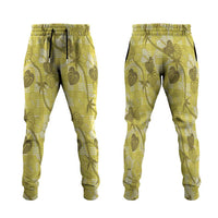 Anthurium Pikake Ti Leaf Palaka Jogger Pants Yellow Version
