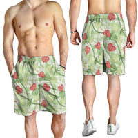 Anthurium Pikake Ti Leaf Palaka Shorts for Men Green Version