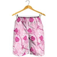 Anthurium Pikake Ti Leaf Palaka Shorts for Men Pink Version