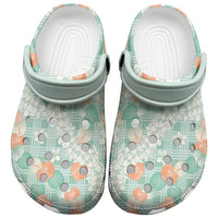 Anthurium Plumeria Lei Pastel Clogs Shoes Teal Hawaiian Splendid Palaka