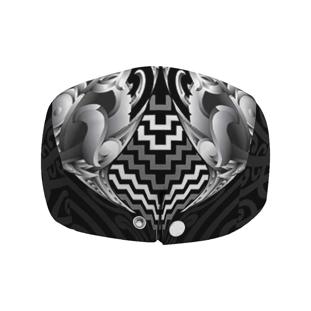 Aotearoa Kowhaiwhai Poutama Black Motif Jeff Hat