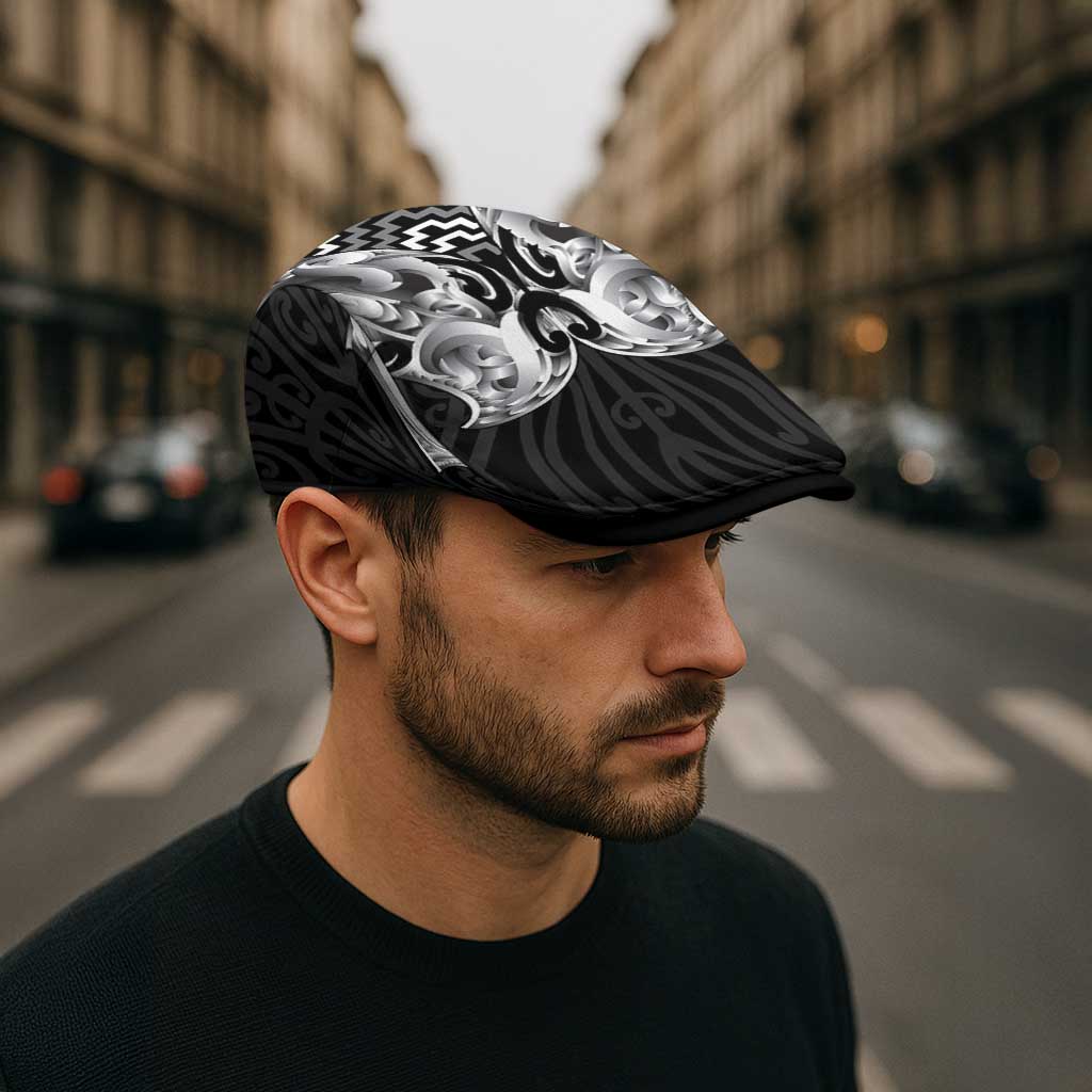 Aotearoa Kowhaiwhai Poutama Black Motif Jeff Hat