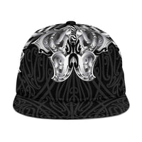 Aotearoa Kowhaiwhai Poutama Black Motif Snapback Cap
