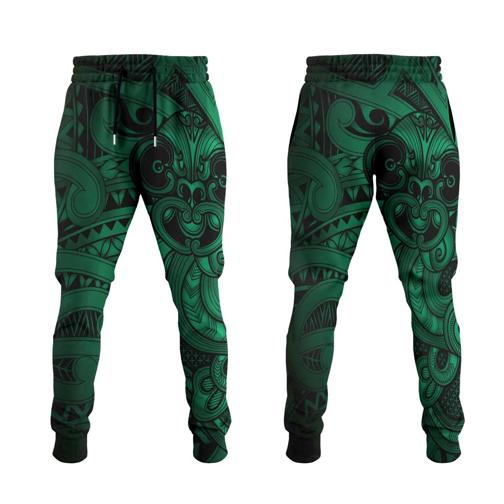 Aotearoa Maori Hei Tiki Jogger Pants Kakariki Kowhaiwhai Puhoro Motif