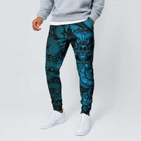 Aotearoa Maori Hei Tiki Jogger Pants Kikorangi Kowhaiwhai Puhoro Motif