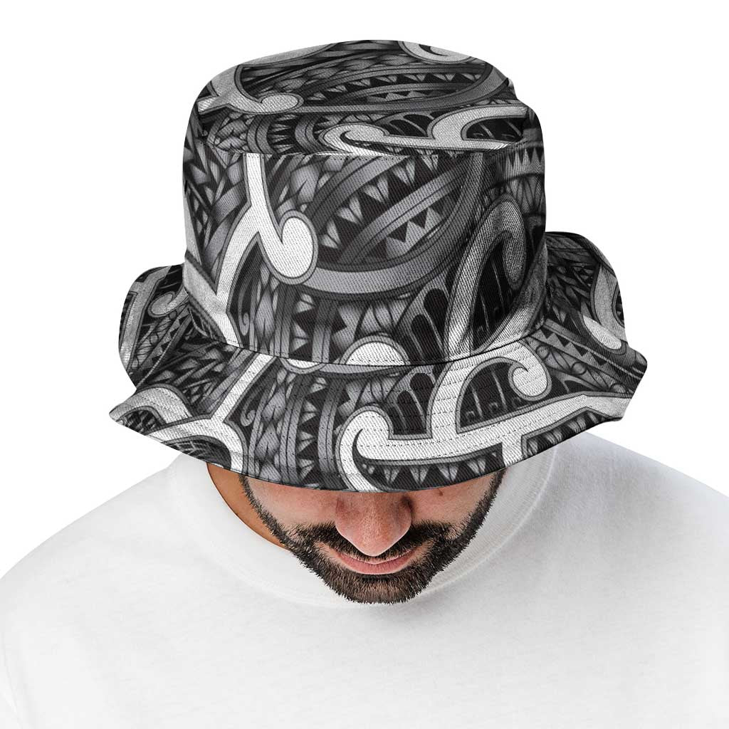 Aotearoa Maori Kowhaiwhai Bucket Hat Kiwikiwi Puhoro and Patiki