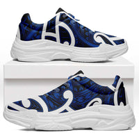 Aotearoa Maori Kowhaiwhai Chunky Sneakers Kikorangi Puhoro and Patiki