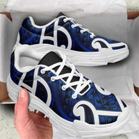 Aotearoa Maori Kowhaiwhai Chunky Sneakers Kikorangi Puhoro and Patiki