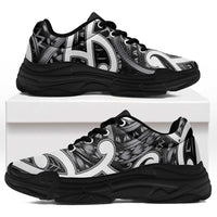 Aotearoa Maori Kowhaiwhai Chunky Sneakers Kiwikiwi Puhoro and Patiki