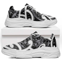 Aotearoa Maori Kowhaiwhai Chunky Sneakers Kiwikiwi Puhoro and Patiki