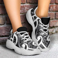 Aotearoa Maori Kowhaiwhai Chunky Sneakers Kiwikiwi Puhoro and Patiki