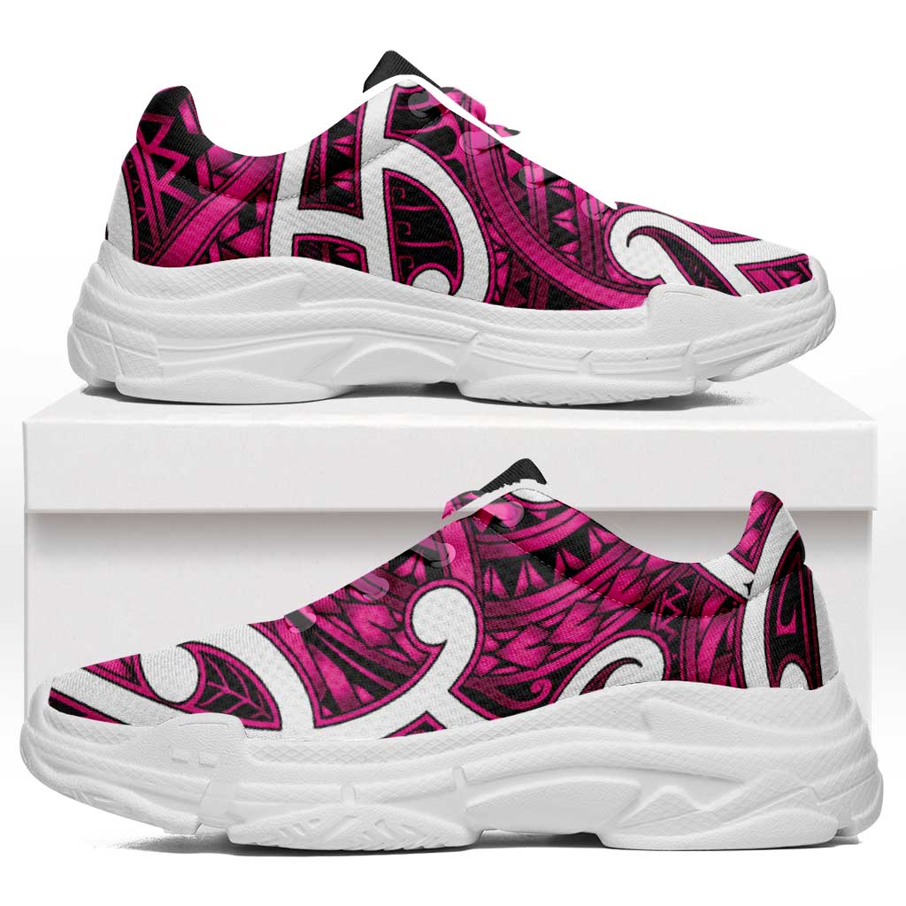 Aotearoa Maori Kowhaiwhai Chunky Sneakers Mawhero Puhoro and Patiki