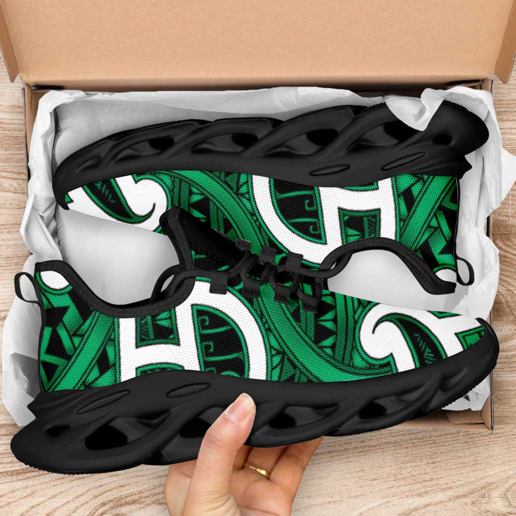 Aotearoa Maori Kowhaiwhai Clunky Sneakers Kakariki Puhoro and Patiki