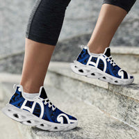 Aotearoa Maori Kowhaiwhai Clunky Sneakers Kikorangi Puhoro and Patiki