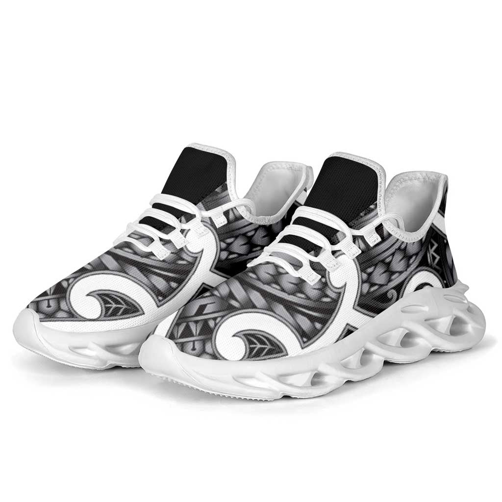 Aotearoa Maori Kowhaiwhai Clunky Sneakers Kiwikiwi Puhoro and Patiki