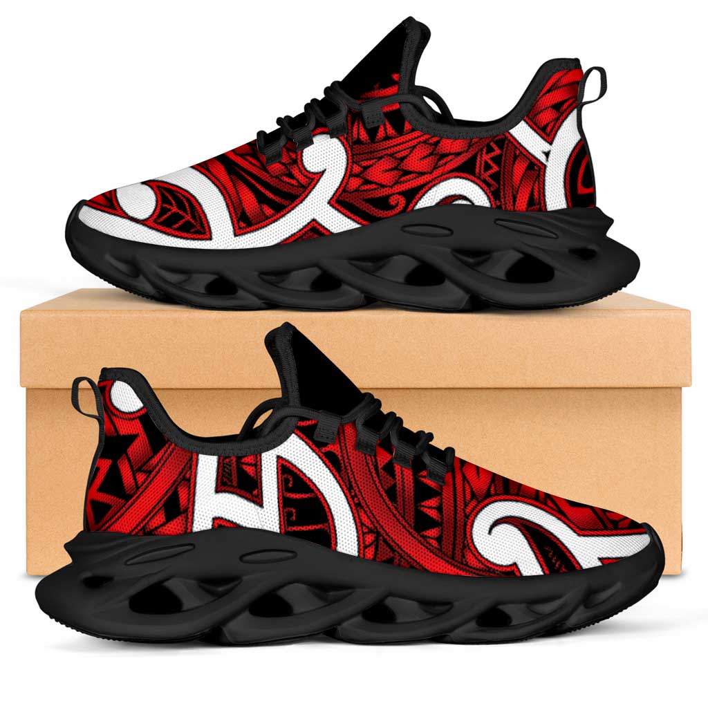 Aotearoa Maori Kowhaiwhai Clunky Sneakers Whero Puhoro and Patiki